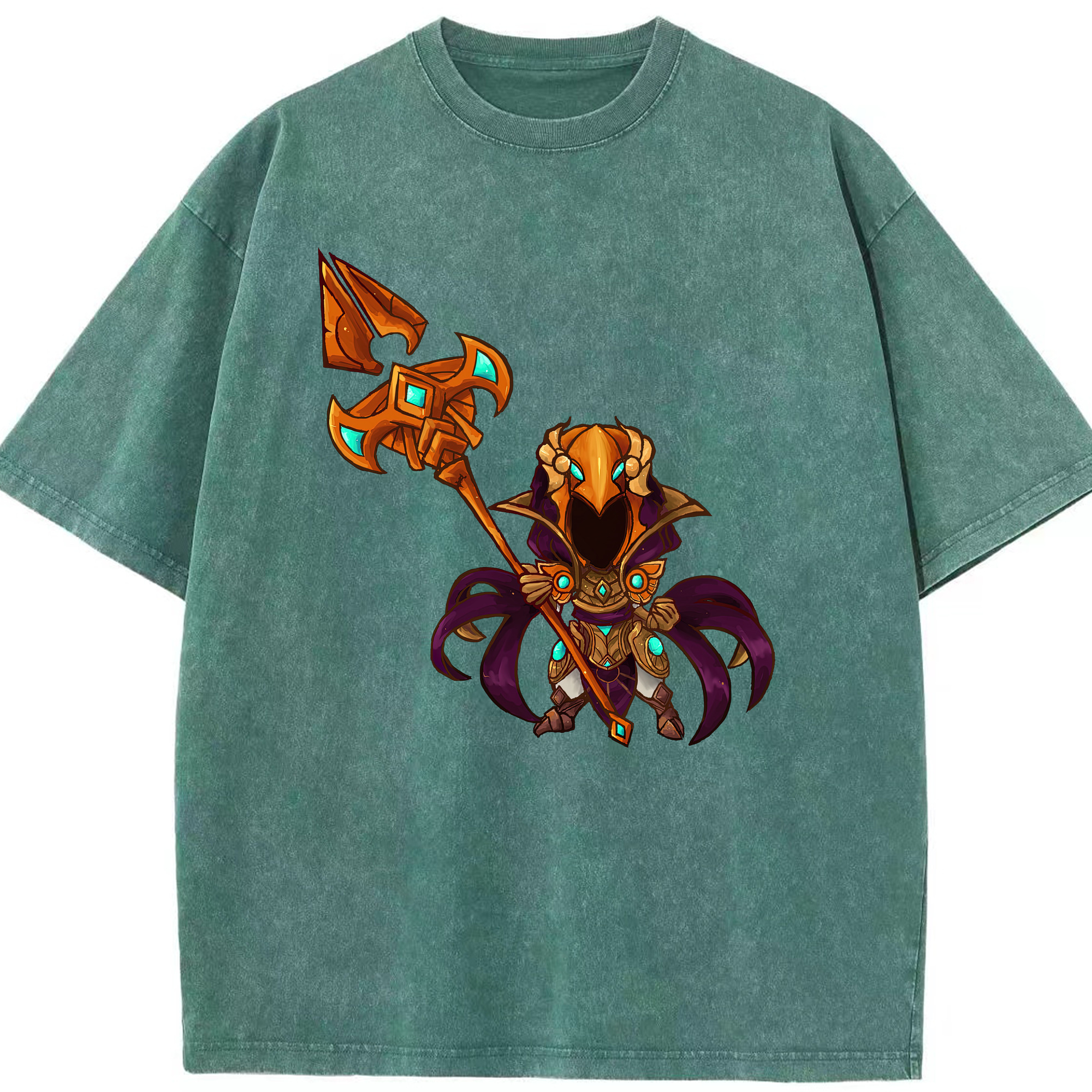 リーグ・オブ・レジェンド League of Legends LOL 綿100% ヴィンテージ風 半袖Tシャツ（フロントプリント）